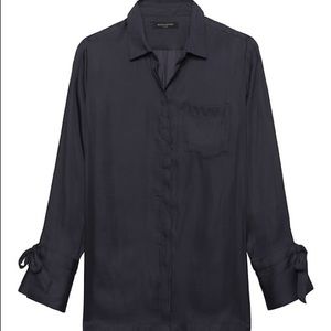 Banana Republic Womens Parker Tie Cuff Blouse